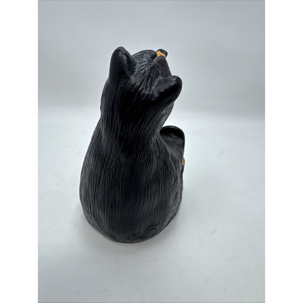 Jeff Fleming Bear Foots Black Bear Figurine Decor Card Holder 6" - Picture 2 of 7